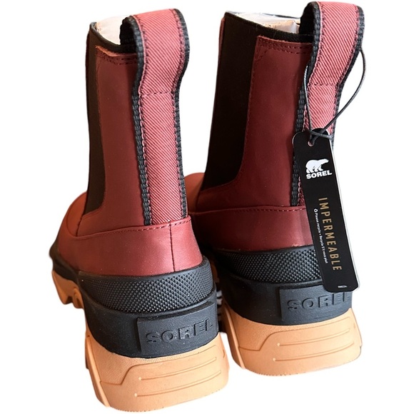 Sorel NIB Brex Chelsea Waterproof Boot Spice/Black Women’s Size 8 - Picture 5 of 8